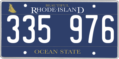 RI license plate 335976