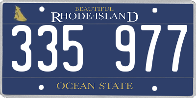 RI license plate 335977