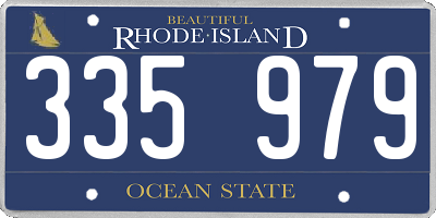 RI license plate 335979