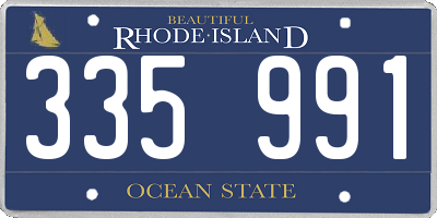 RI license plate 335991