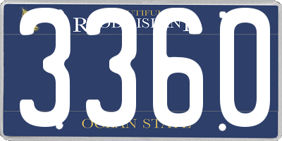 RI license plate 3360