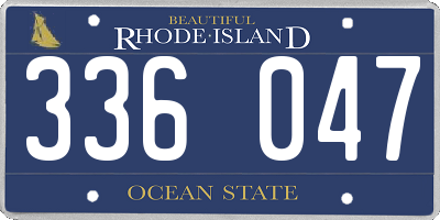 RI license plate 336047