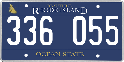 RI license plate 336055