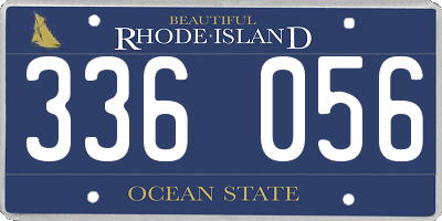 RI license plate 336056