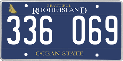 RI license plate 336069