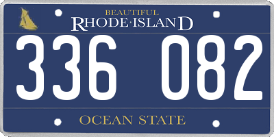 RI license plate 336082
