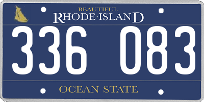 RI license plate 336083