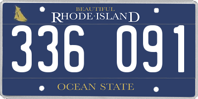 RI license plate 336091