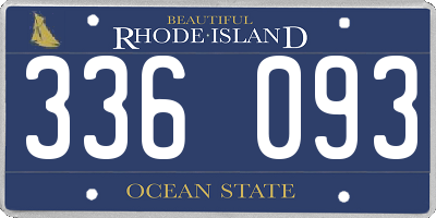 RI license plate 336093