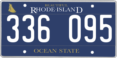 RI license plate 336095