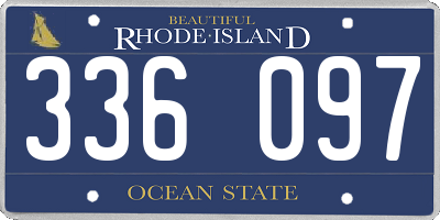 RI license plate 336097