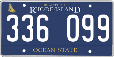 RI license plate 336099