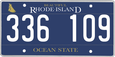 RI license plate 336109
