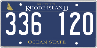 RI license plate 336120