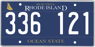 RI license plate 336121