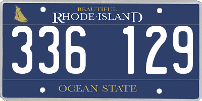 RI license plate 336129