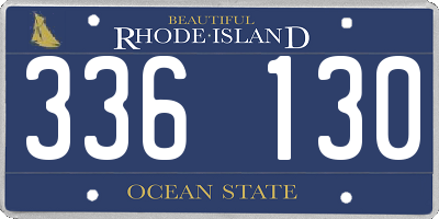 RI license plate 336130