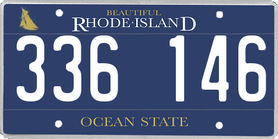 RI license plate 336146