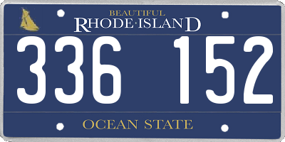 RI license plate 336152