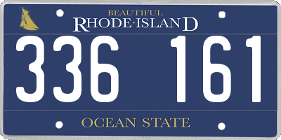 RI license plate 336161