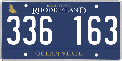 RI license plate 336163