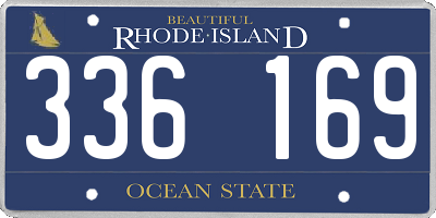 RI license plate 336169