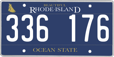 RI license plate 336176
