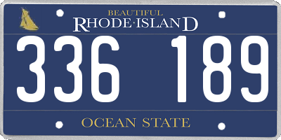 RI license plate 336189