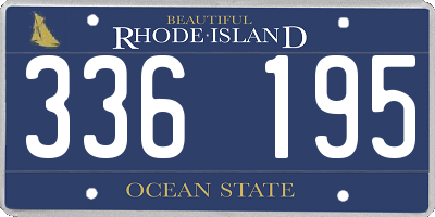 RI license plate 336195