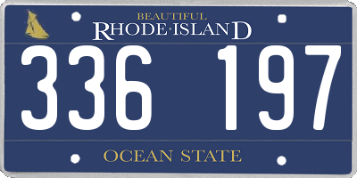 RI license plate 336197