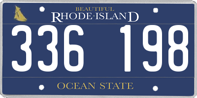 RI license plate 336198