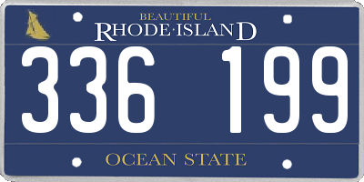 RI license plate 336199