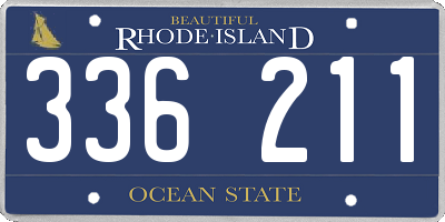 RI license plate 336211