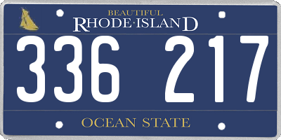 RI license plate 336217