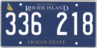 RI license plate 336218