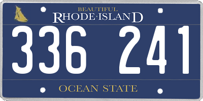 RI license plate 336241