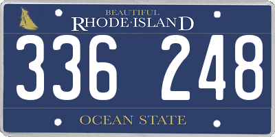 RI license plate 336248