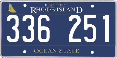 RI license plate 336251