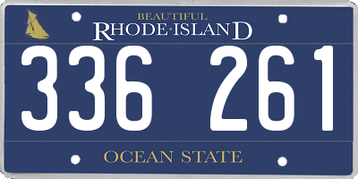 RI license plate 336261