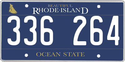 RI license plate 336264