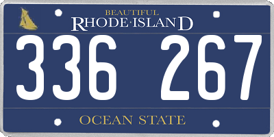 RI license plate 336267