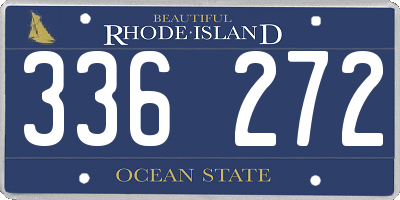 RI license plate 336272