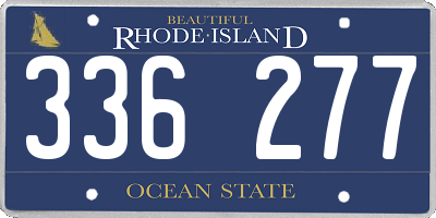 RI license plate 336277