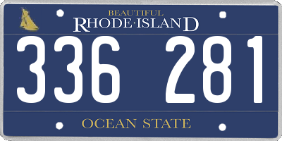 RI license plate 336281