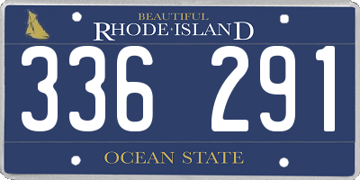 RI license plate 336291