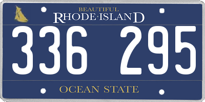 RI license plate 336295