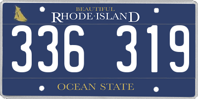 RI license plate 336319