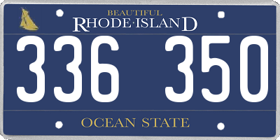 RI license plate 336350