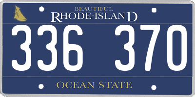 RI license plate 336370
