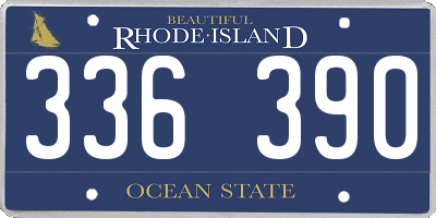 RI license plate 336390
